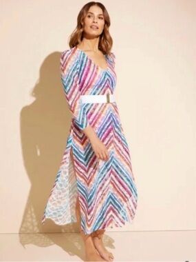 Chevron-Print Multicolor cover up